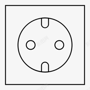 f型插座电气欧洲图标