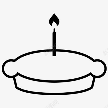 生日蛋糕甜点派对图标