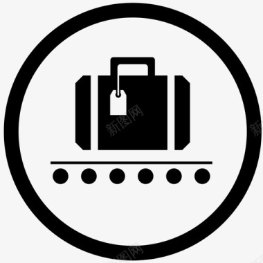 行李办理登机手续手提行李图标