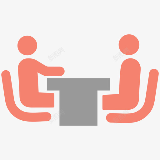 面试商务会议svg_新图网 https://ixintu.com 面试 商务 会议 招聘 谈话 办公室 图标