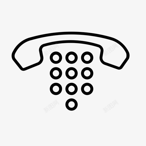 电话按钮通讯svg_新图网 https://ixintu.com 数字 电话 按钮 通讯 广告