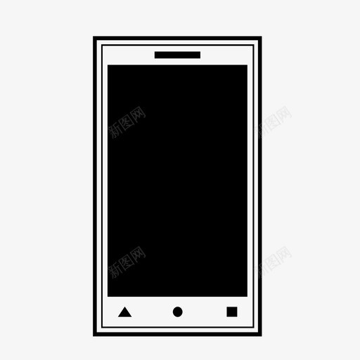 智能手机视频音乐播放器svg_新图网 https://ixintu.com 手机 智能 视频 音乐 播放器 手机通讯 掌上 设备