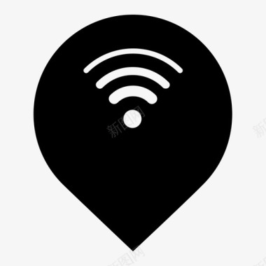 wifi集线器连接地图图标