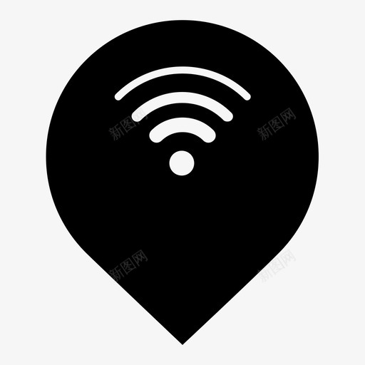 wifi集线器连接地图svg_新图网 https://ixintu.com 集线器 连接 地图 信号