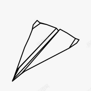 纸飞机无聊折纸图标
