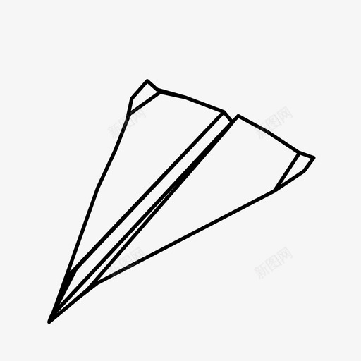 纸飞机无聊折纸svg_新图网 https://ixintu.com 飞机 无聊 折纸