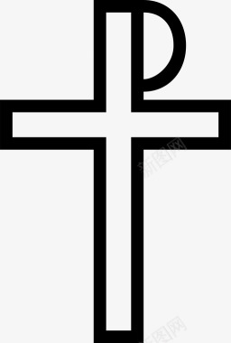 十字架象征宗教占星术图标