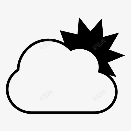 云云的活动性云的天空svg_新图网 https://ixintu.com 云的 云云 活动性 天空 部分 太阳 天气