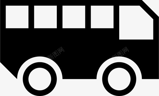 公共汽车通勤车公共交通图标