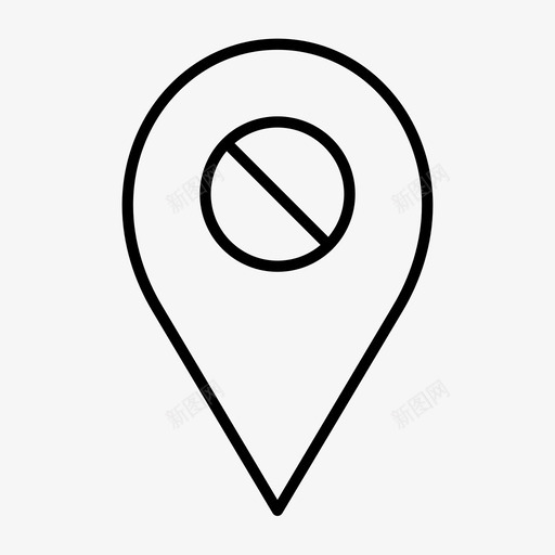 阻止地图pin位置禁止svg_新图网 https://ixintu.com 地图 阻止 位置 禁止