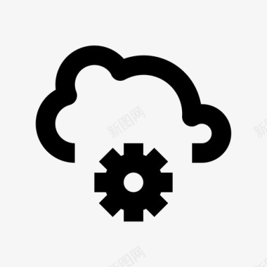 云设置网页设计和开发材料图标图标