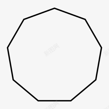 九角形几何学非角形图标