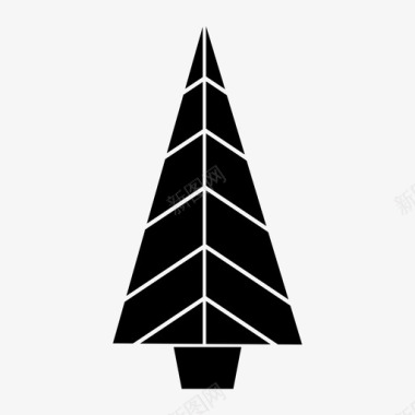 圣诞树松树植物和树木图标