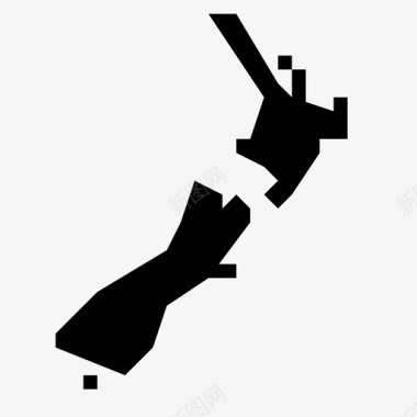 新西兰国家地图图标