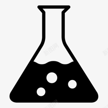 锥形瓶化学瓶实验室图标