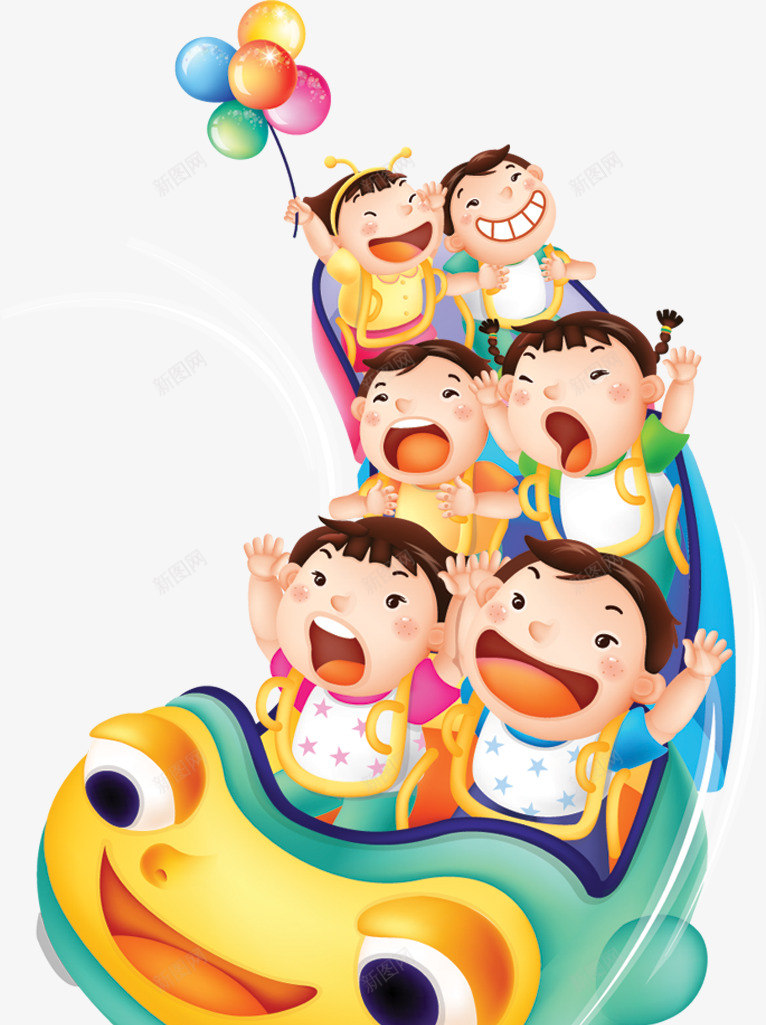 六一儿童节61过山车玩耍开心png免抠素材_新图网 https://ixintu.com 六一儿童节 过山车 玩耍 开心