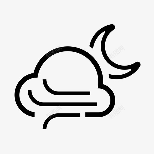 多风的夜晚气候寒冷svg_新图网 https://ixintu.com 多风 夜晚 气候 寒冷 天气 冬天