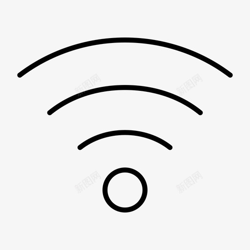 wifi互联网标志wifi信号svg_新图网 https://ixintu.com 标志 互联网 信号 无线 用户界面