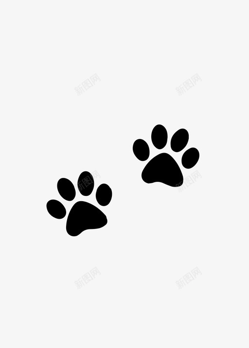 爪印动物可爱svg_新图网 https://ixintu.com 爪印 动物 可爱 宠物 脚印
