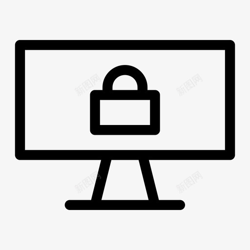 锁屏挂锁密码svg_新图网 https://ixintu.com 锁屏 挂锁 密码保护 网站开发 加粗