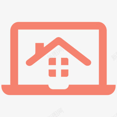 房地产网站房屋租赁笔记本电脑图标