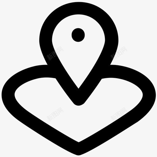最喜欢的位置爱和浪漫的大胆线图标svg_新图网 https://ixintu.com 最喜 喜欢 位置 浪漫 大胆 线图 图标