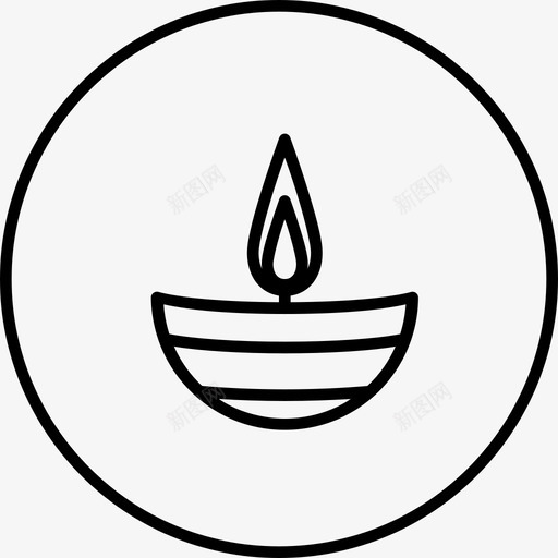 装饰庆祝排灯节svg_新图网 https://ixintu.com 灯节 装饰 庆祝 印度 灯排 灯管 圆线