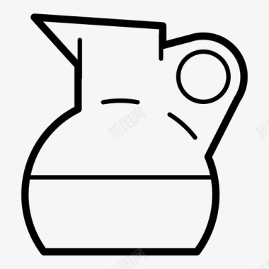 水壶牛奶壶牛奶罐图标