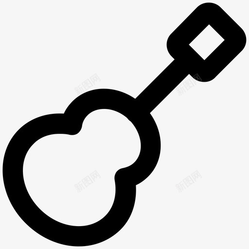 吉他音乐加粗线条图标svg_新图网 https://ixintu.com 吉他 音乐 加粗 粗线条 图标