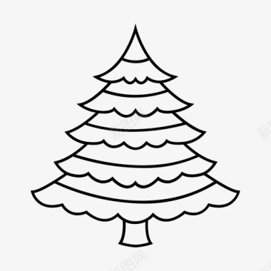 松树圣诞节冷杉图标