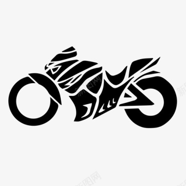 重型自行车摩托车赛车图标