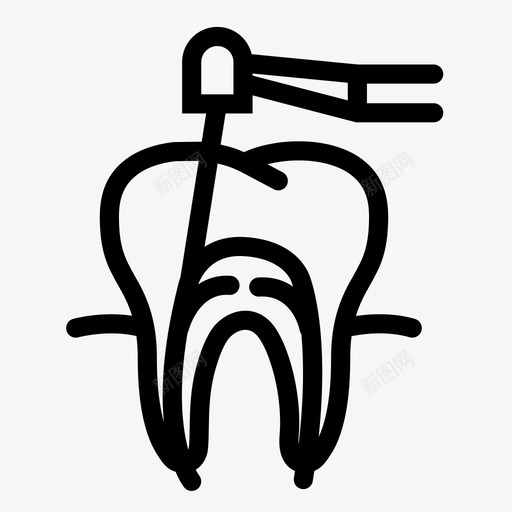 根管牙科牙齿svg_新图网 https://ixintu.com 牙科 牙齿 根管根 治疗 迷你 图标 牙医