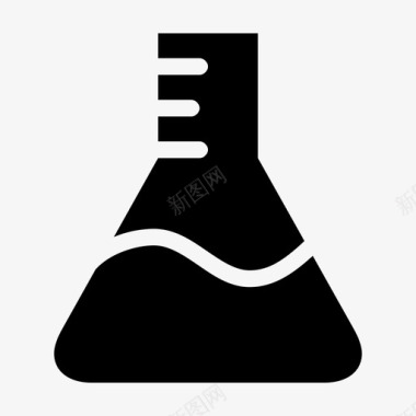 锥形瓶瓶子化学图标