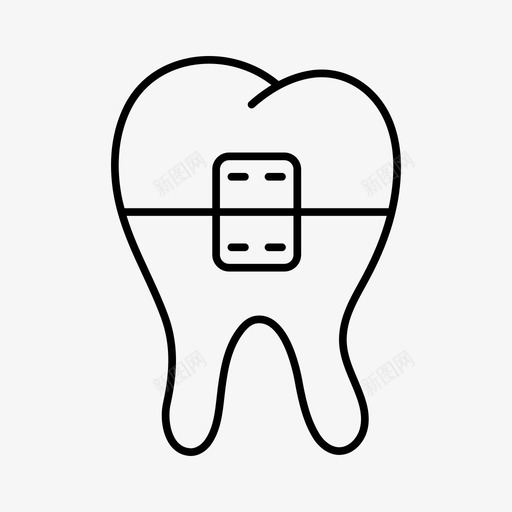 牙套正畸牙齿svg_新图网 https://ixintu.com 牙套 牙齿 正畸 矫正