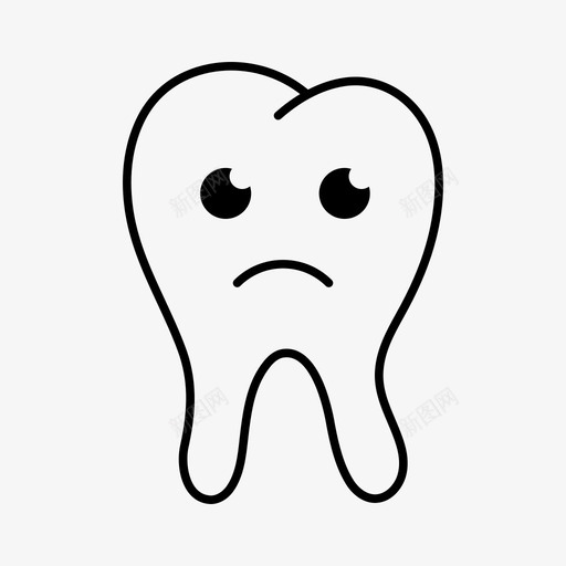 坏牙疼牙龋齿svg_新图网 https://ixintu.com 坏牙 牙疼 龋齿 裂牙 牙痛