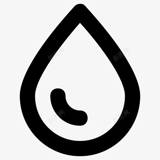 水滴水珠雨svg_新图网 https://ixintu.com 水滴 水珠 雨水 动物 自然 材料 设置 平滑 线图 图标