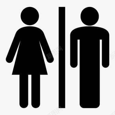 卫生间女卫生间男女卫生间图标