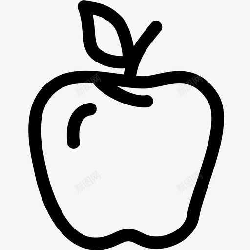 苹果水果青苹果svg_新图网 https://ixintu.com 苹果 水果 青苹果 红苹果 蔬菜 食品 轮廓
