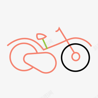 自行车链条两轮车图标