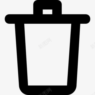 垃圾桶回收利用集网络和通讯材料平滑线图标图标