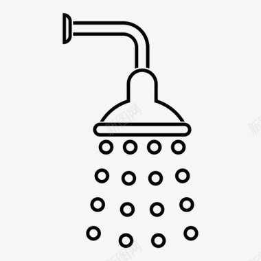 淋浴洗澡水清洁剂图标