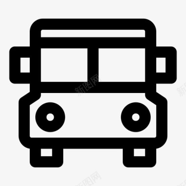 公共汽车汽车巴士公共汽车学校图标