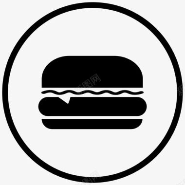 芝士汉堡食品汉堡包图标
