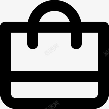 购物袋商店集网络和通讯材料平滑线图标图标