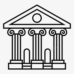 柱爱建筑希腊柱爱奥尼亚高清图片