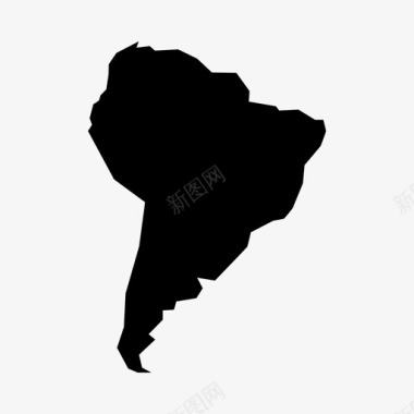 南美洲大陆地图图标