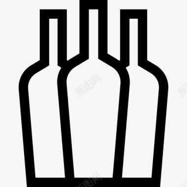 酒瓶普通的简单的酒图标