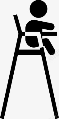 婴儿高脚椅加高椅座椅图标