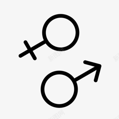 性别标志吸引力女性图标