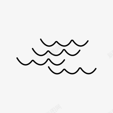 浪水水波图标